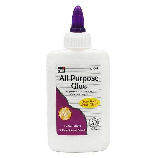 All Purpose Glue, White/Clear, 4 Oz